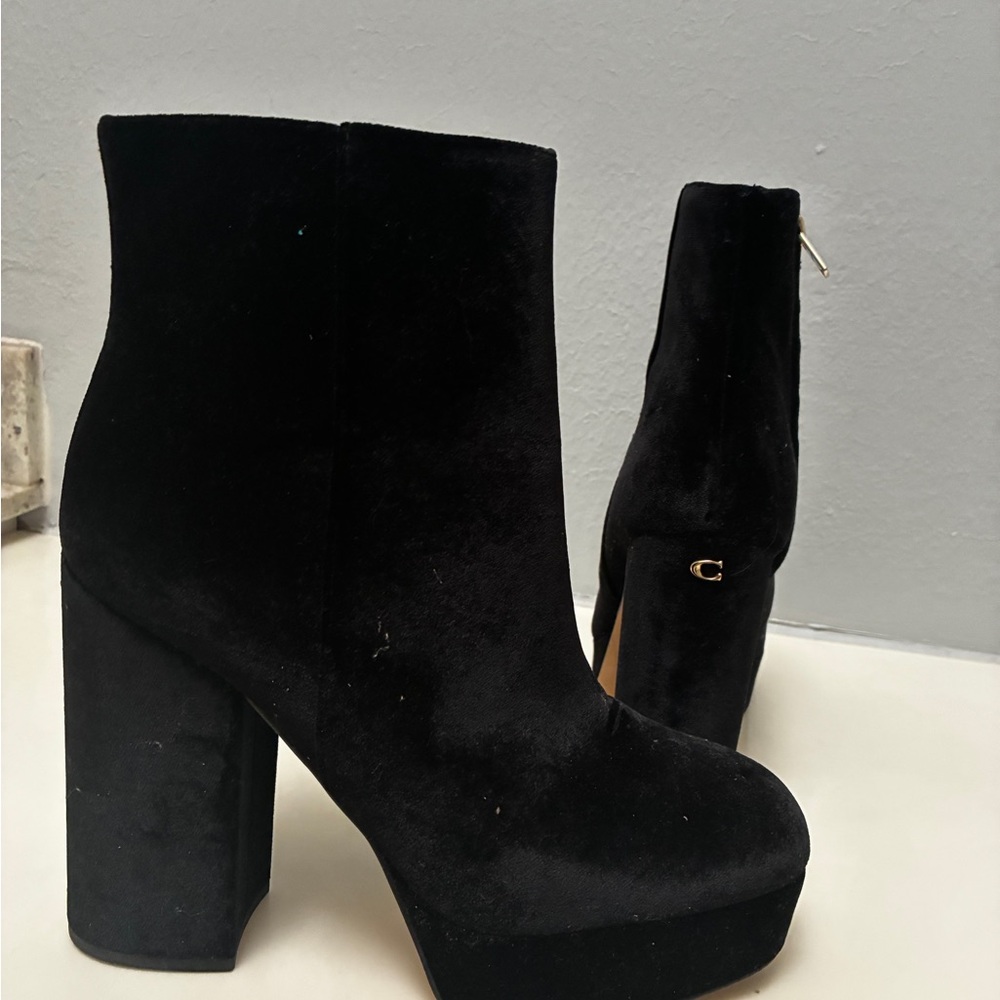 Coach Iona Bootie (Black Velvet)